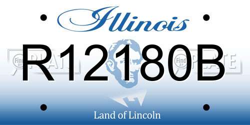 R12180B Illinois License Plate