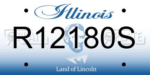 R12180S Illinois License Plate
