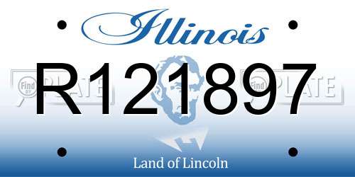 R121897 Illinois License Plate