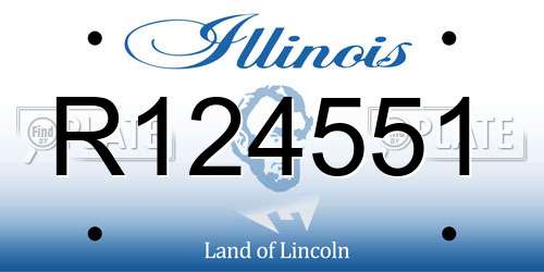 R124551 Illinois License Plate