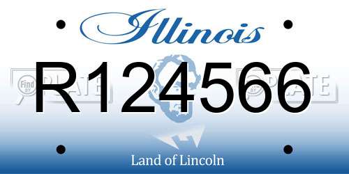 R124566 Illinois License Plate