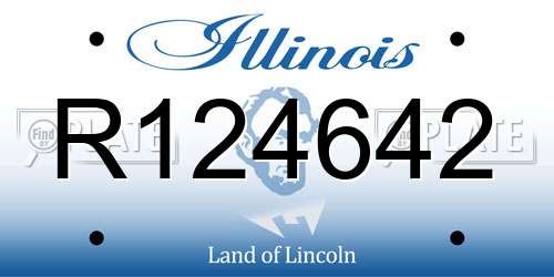 R124642 Illinois License Plate