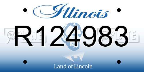R124983 Illinois License Plate
