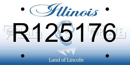 R125176 Illinois License Plate