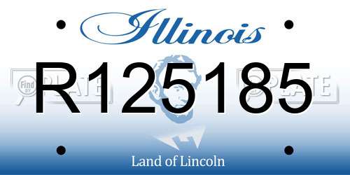 R125185 Illinois License Plate