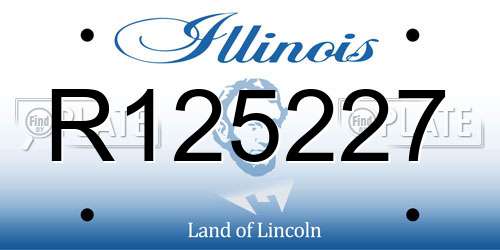 R125227 Illinois License Plate