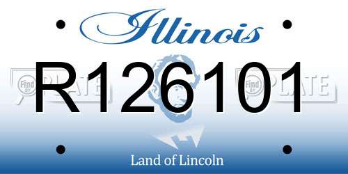 R126101 Illinois License Plate