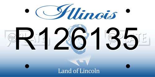 R126135 Illinois License Plate