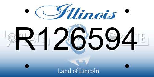 R126594 Illinois License Plate