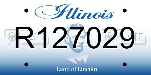 R127029 Illinois License Plate