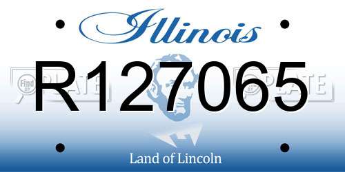 R127065 Illinois License Plate