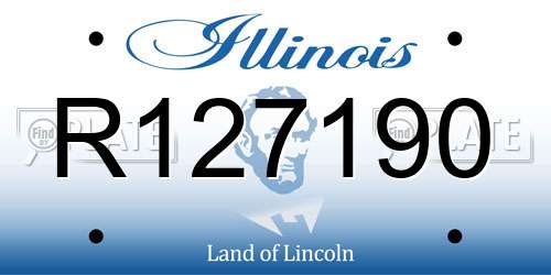 R127190 Illinois License Plate