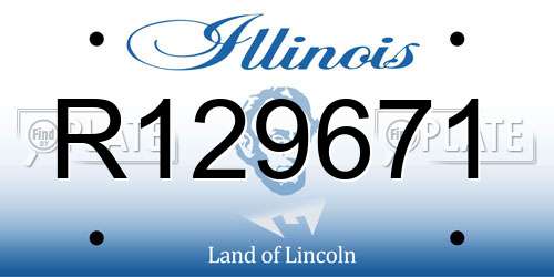 R129671 Illinois License Plate