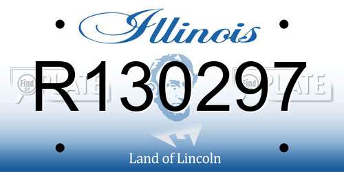 R130297 Illinois License Plate