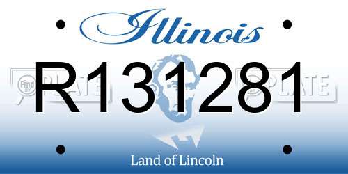 R131281 Illinois License Plate