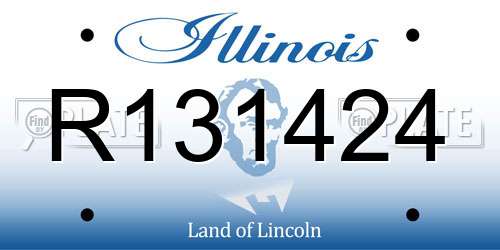 R131424 Illinois License Plate