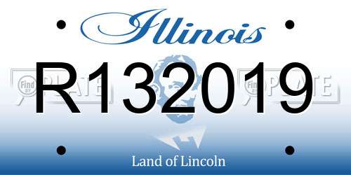 R132019 Illinois License Plate