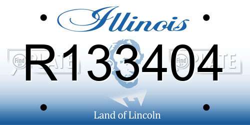 R133404 Illinois License Plate