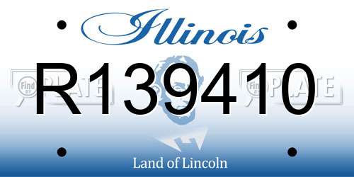 R139410 Illinois License Plate