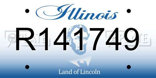 R141749 Illinois License Plate