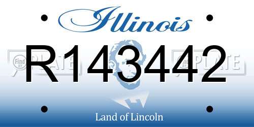 R143442 Illinois License Plate