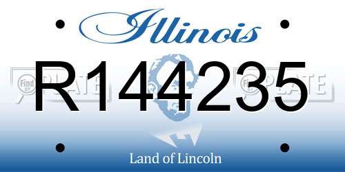 R144235 Illinois License Plate