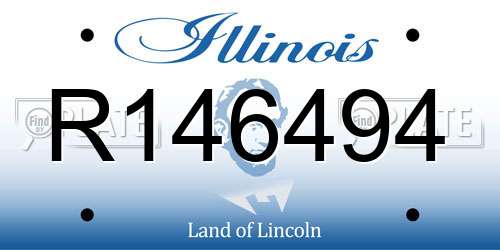 R146494 Illinois License Plate
