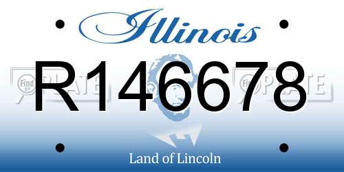 R146678 Illinois License Plate