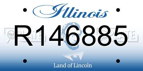 R146885 Illinois License Plate