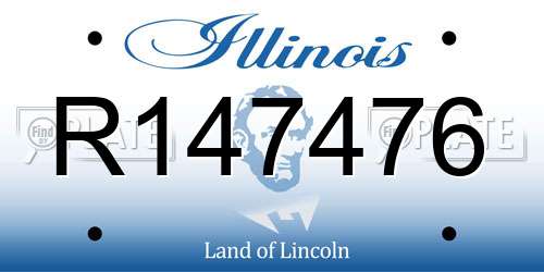 R147476 Illinois License Plate