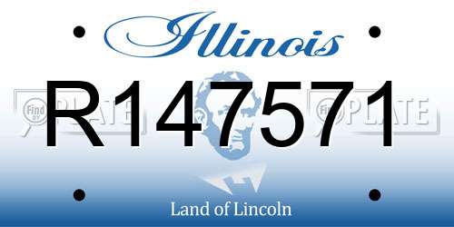 R147571 Illinois License Plate
