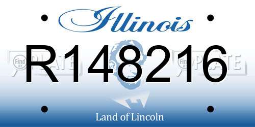 R148216 Illinois License Plate