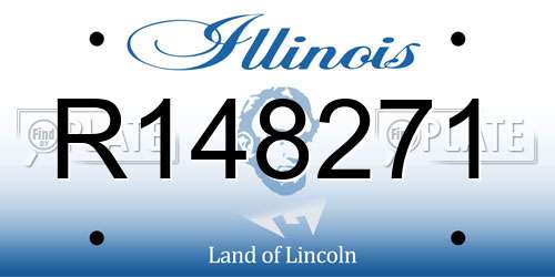 R148271 Illinois License Plate