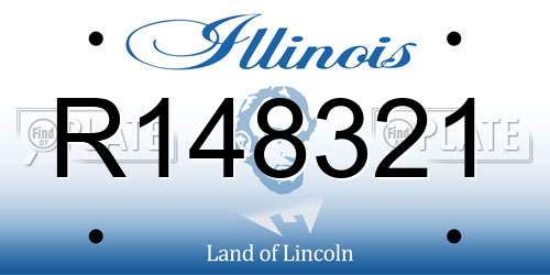 R148321 Illinois License Plate