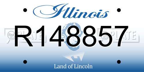 R148857 Illinois License Plate