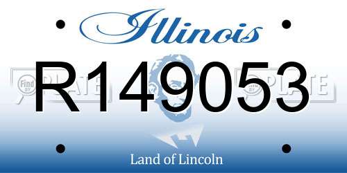 R149053 Illinois License Plate
