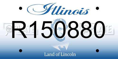 R150880 Illinois License Plate