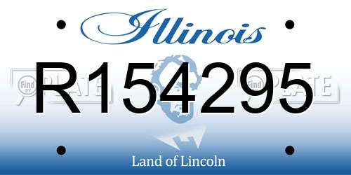 R154295 Illinois License Plate
