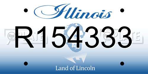 R154333 Illinois License Plate