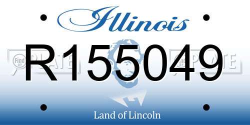 R155049 Illinois License Plate