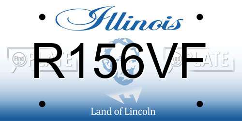 R156VF Illinois License Plate