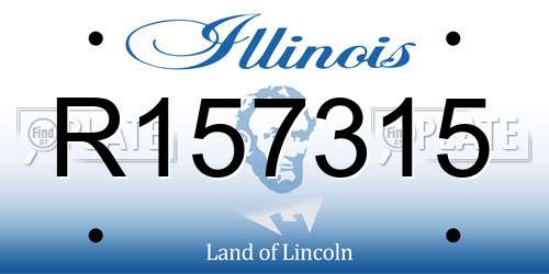 R157315 Illinois License Plate