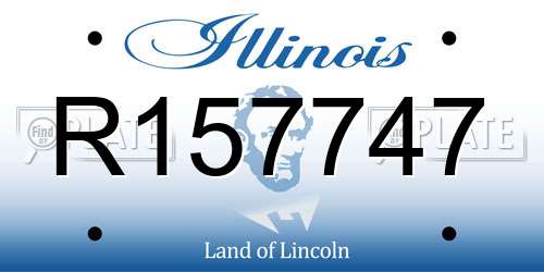 R157747 Illinois License Plate