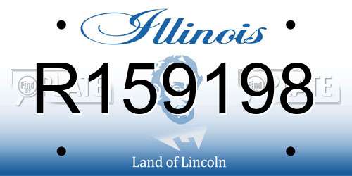 R159198 Illinois License Plate
