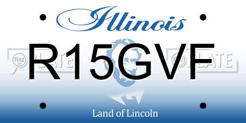 R15GVF Illinois License Plate