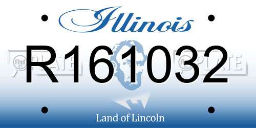 R161032 Illinois License Plate