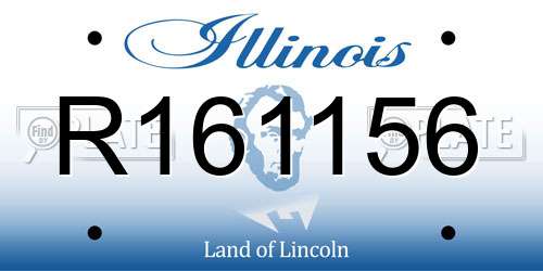 R161156 Illinois License Plate