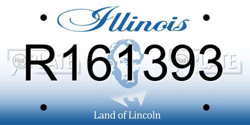 R161393 Illinois License Plate