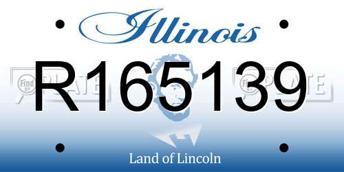 R165139 Illinois License Plate