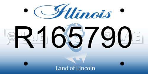 R165790 Illinois License Plate